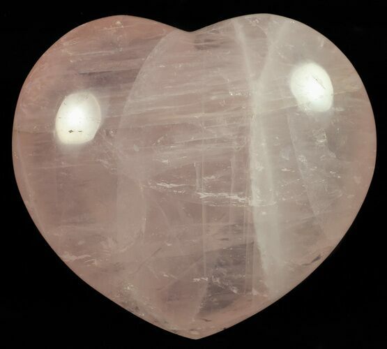 Polished Rose Quartz Heart - Madagascar #57009